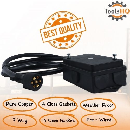 7 way trailer wire harness, weather proof, pure copper